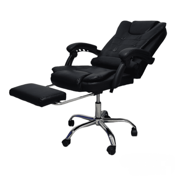 Silla Gerencial Reclinable con Reposa Pies 707 Lateral Abierto