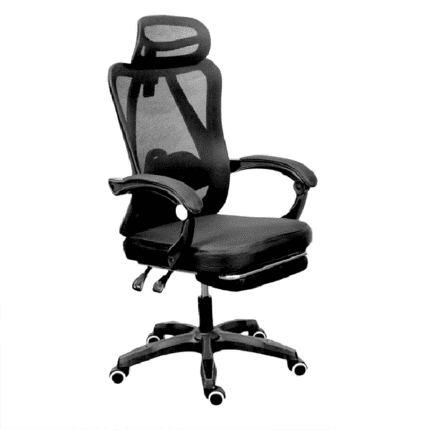 Silla Gerencial Reclinable con Reposa Pies Negra TITAN 616